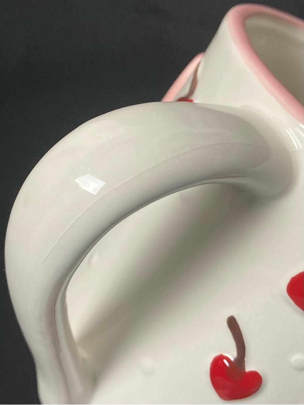 Petal & Pearl Embossed Cherry And Bow Polka Dot 24 oz Ceramic Mug - Picture 11 of 11